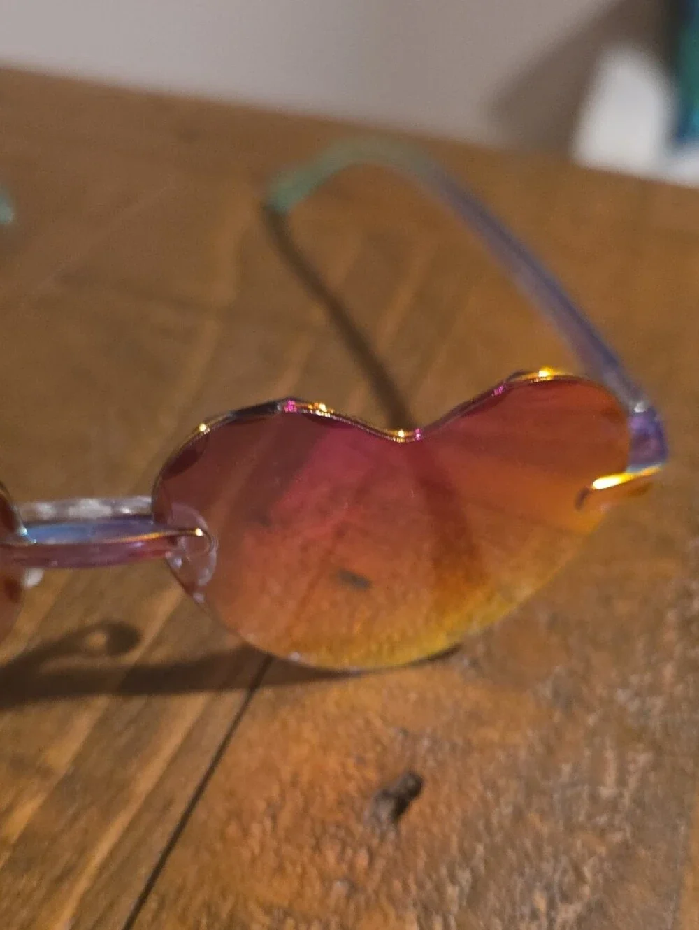 Girl's Heart-Shaped Gradient Sunglasses